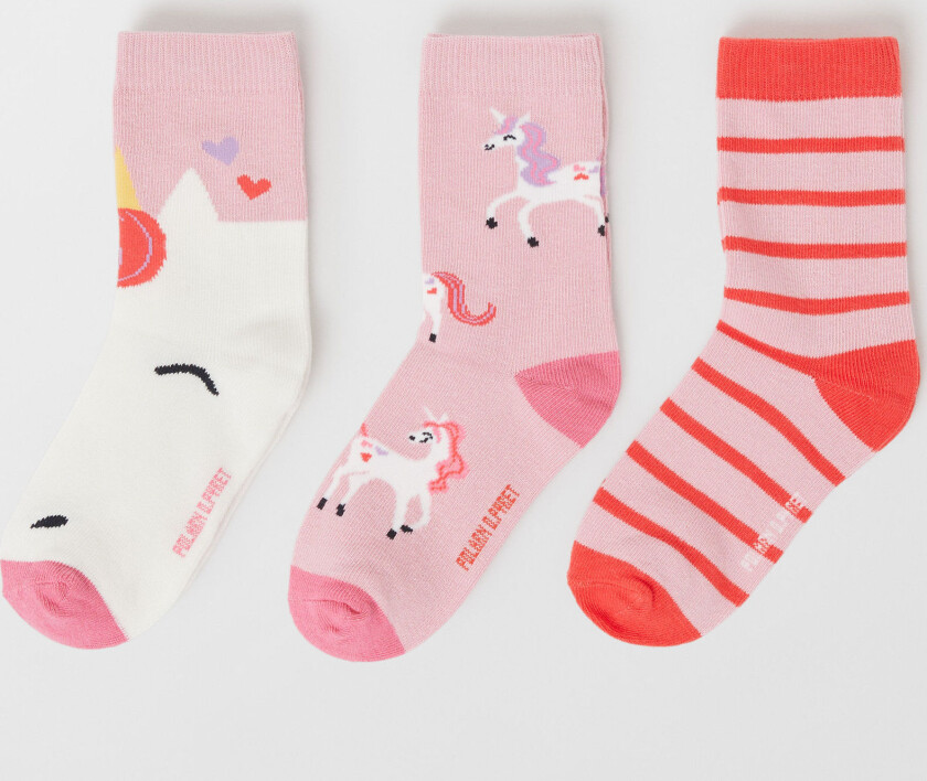 3-pakning sokker mønstrede 22 24