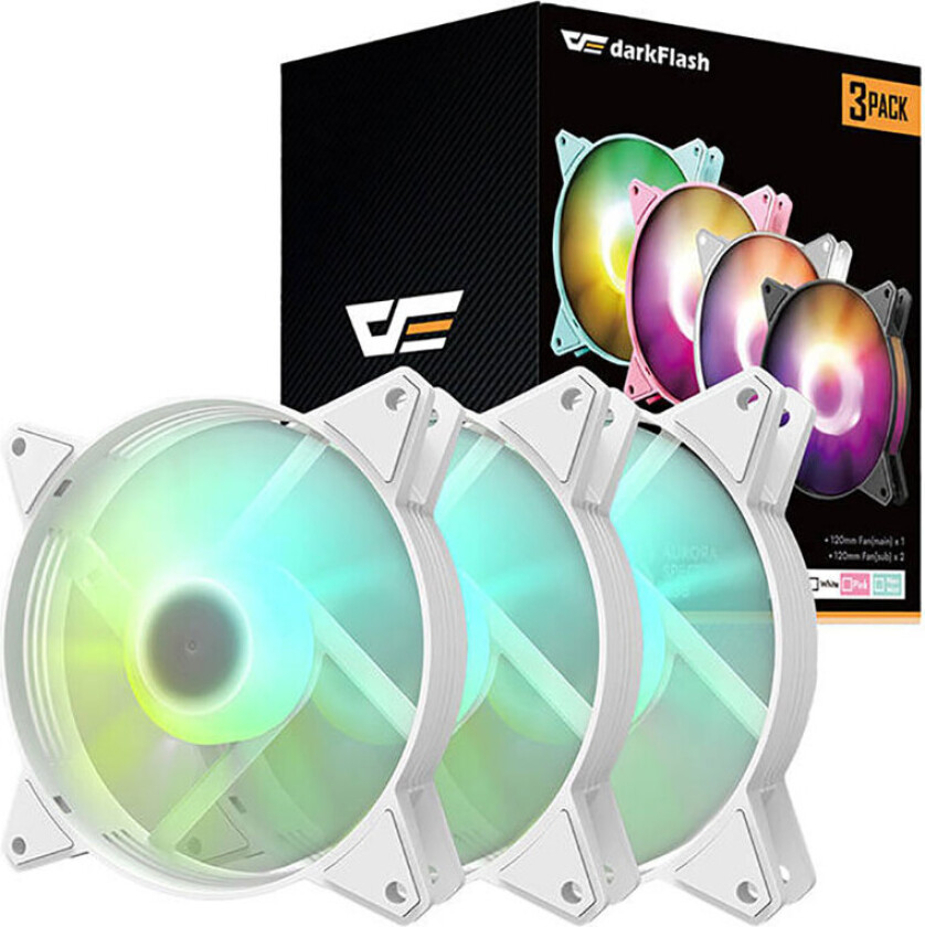 Darkflash C6 PC-vifte - 3pk (1100RPM) 120mm