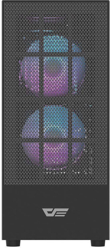 DeskFlash A290 PC-skap m/3x vifte (ATX/M-ATX/ITX) Svart