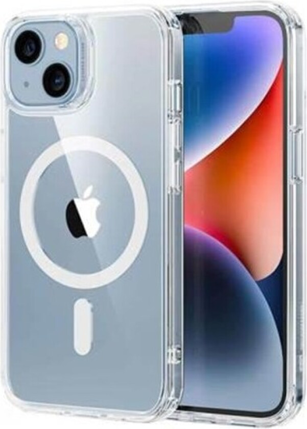 IPhone 14 Plus  Classic Hybrid Halolock Deksel - MagSafe-kompatibelt - Gjennomsiktig
