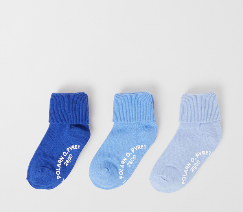 3-pakning sklisikre sokker ensfargede 28 30