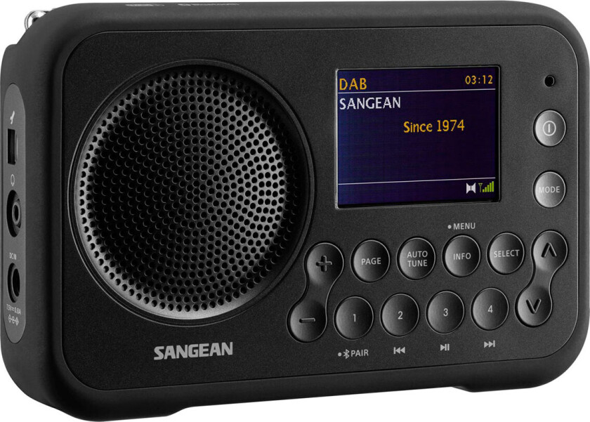 Sangean DPR-76 BT DAB+/FM-radio m/Bluetooth (USB/RDS)
