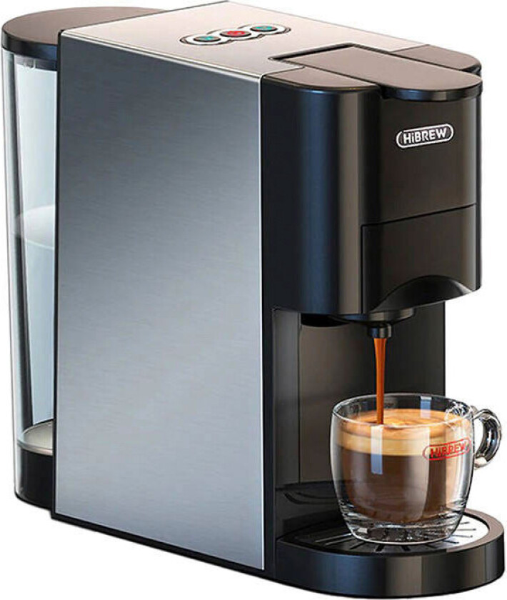 HiBREW H3A 4-i-1 kapsel kaffemaskin - 1450W (19 bar/1 liter)