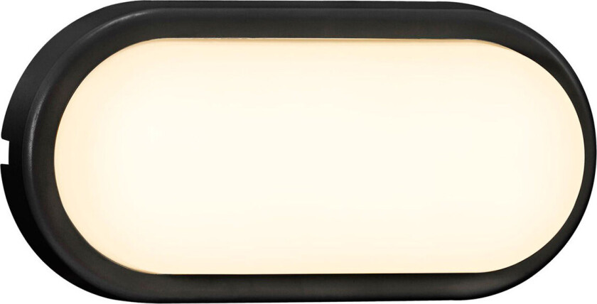 Cuba Outdoor Energy Oval LED Vegglampe - 10x20,5cm (6,4W) Svart