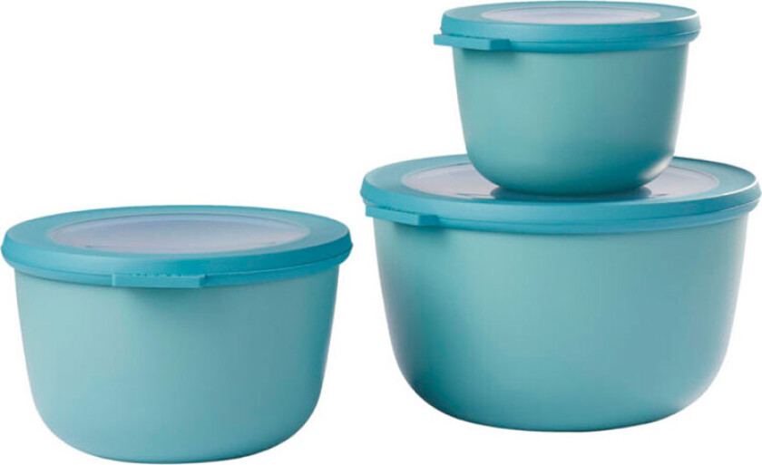 Mepal Cirqula Høyskålsett (500/1000/2000ml) Nordic Green