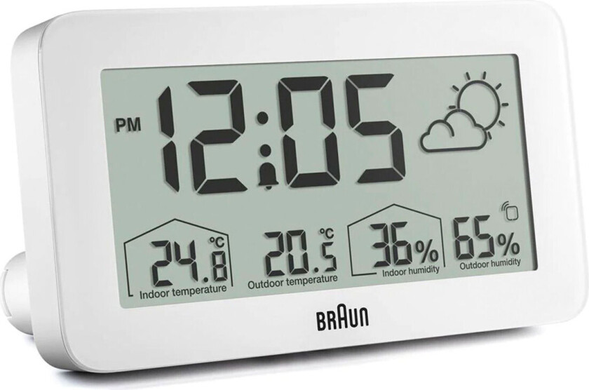 BC 13 W DCF RadiovÃ¦rstasjon (Hygrometer) Hvit