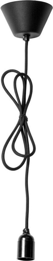 Airam Pendelsokkel E27 2,1m (Tekstil) Sort