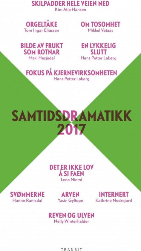 Samtidsdramatikk 2017 av Tom Ingar Eliassen, Yasin Gyltepe, Kim Atle Hansen, Mari Hesjedal, Hans Petter Laberg, Kathrine Nedrejord, Lena Niemi, Hanne