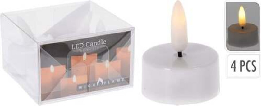 Wick Flame Telys Led 4 stk