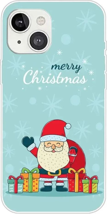 iPhone 15 Plus Fleksibelt Plast Jul Deksel - Merry Christmas - Glad Julenisse med Gaver