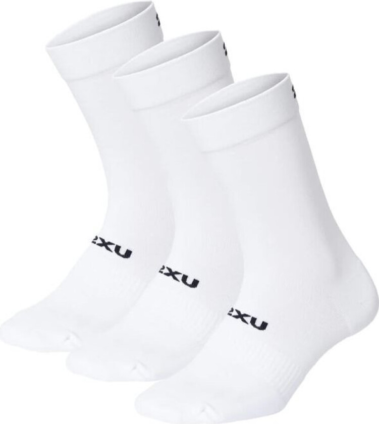 2xu Crew Socks 3 Pack White/black S