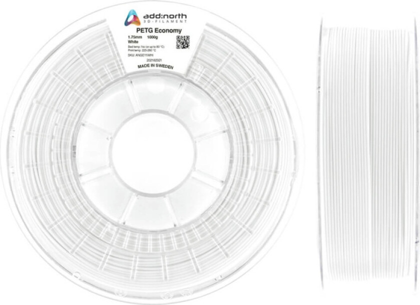 Petg Economy - 1.75mm - 1000g - Hvit