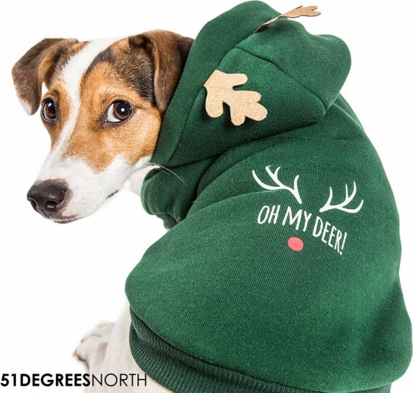 51 Degrees North Hundegenser med Renhorn Grønn (28 cm)