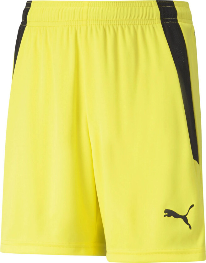 teamLIGA Shorts, fotballshorts junior Fluo Yellow-puma Bla