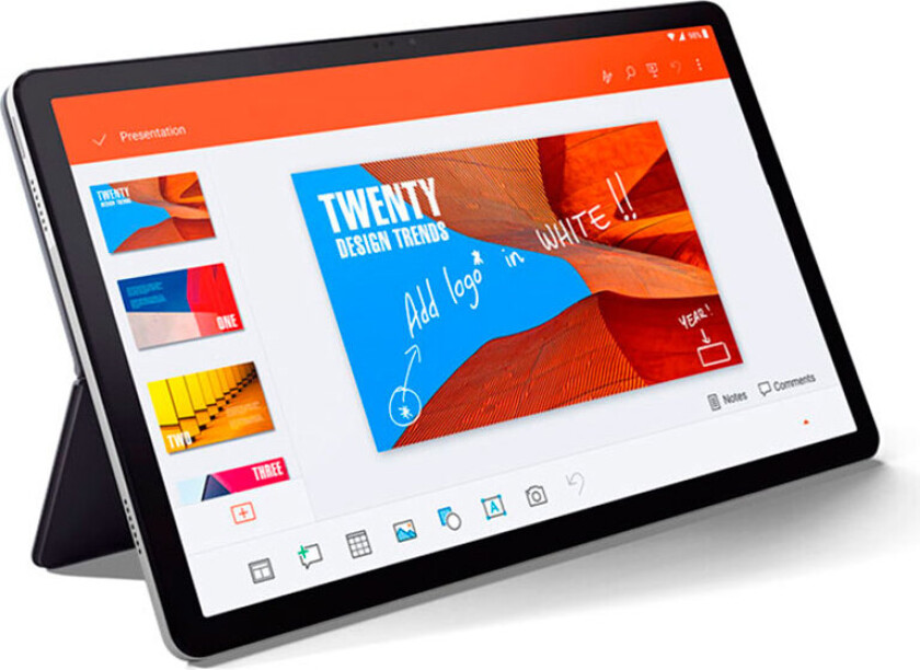 Tab P11 Plus ZA94 - 2021 - tablet - Android 11 - 128 GB UFS card - 11 IPS (2000 x 1200) - USB-vert - microSD-spor - platinagrå