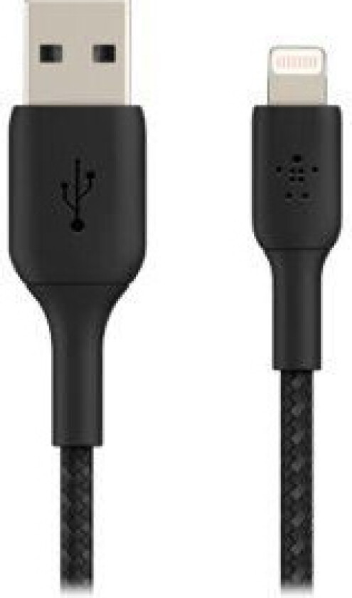 Lightning To Usb-a Cable Braided 3m Svart