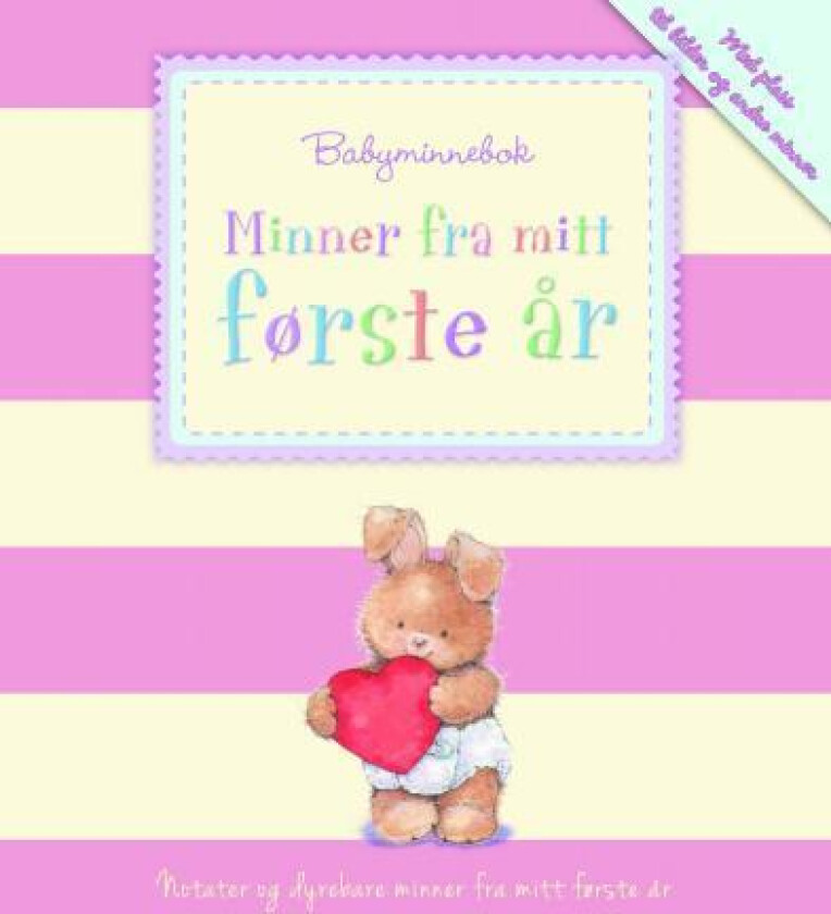 Minner fra mine første år. Babyminnebok. Rosa