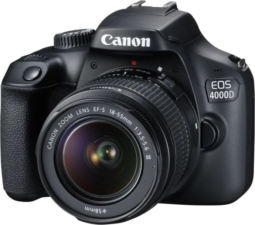 EOS 4000D + EF-S 18-55mm III Kamerasett 18 MP 5184 x 3456 piksler Sort
