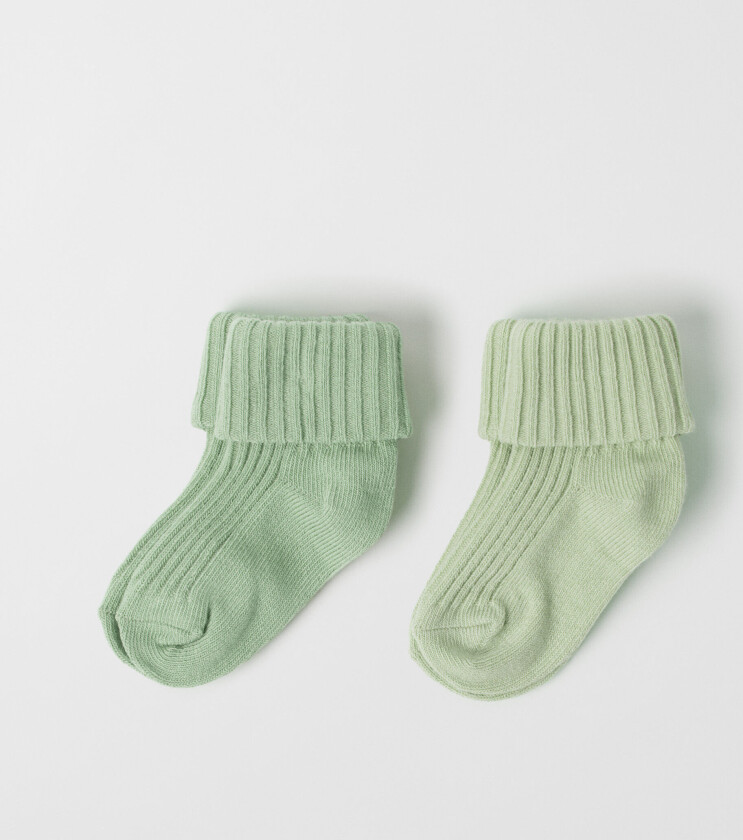 2-pakning sokker ensfargede 16 18