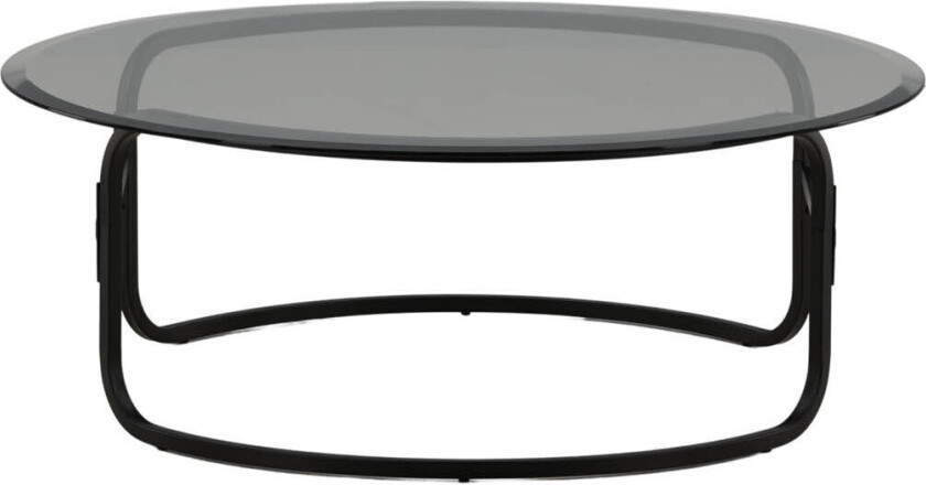 Lomma sofabord Ø110cm svart, glass.