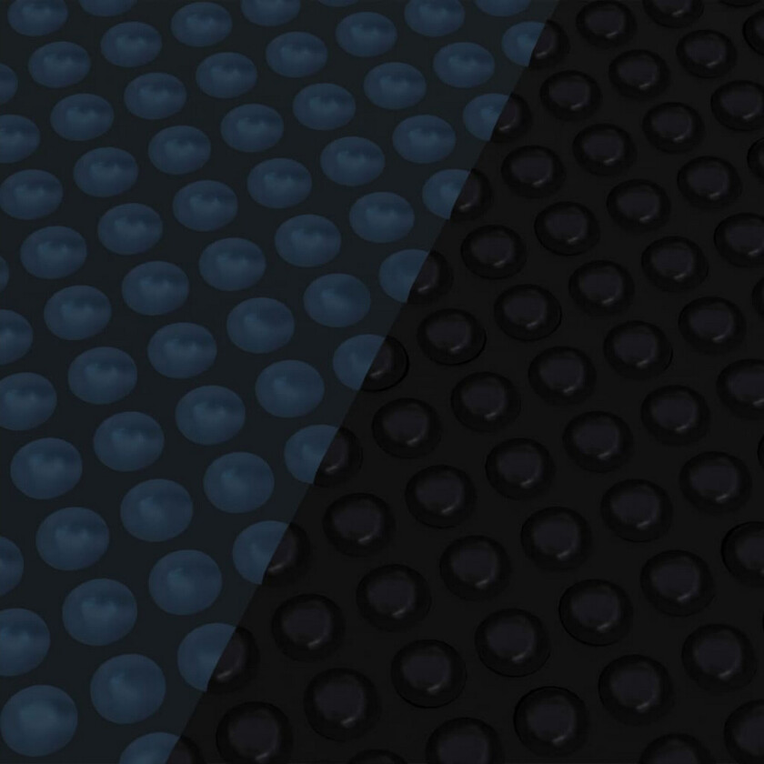 Flytende solarduk til basseng PE 600x300 cm svart og blå