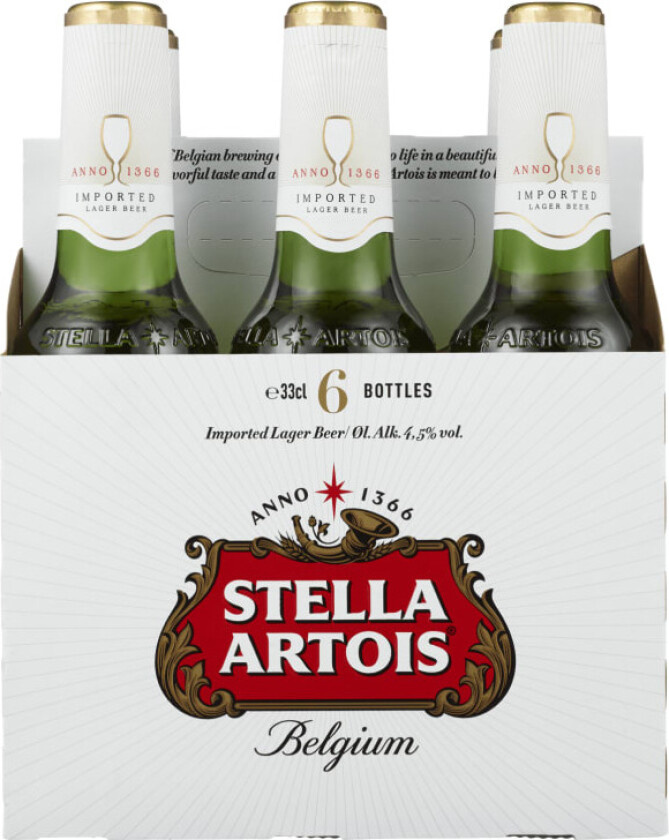 Stella Artois 0,33lx6 flaske