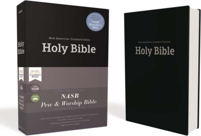 NASB, Pew and Worship Bible, Hardcover, Black, 1995 Text, Comfort Print av Zondervan