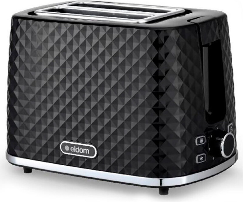 TO280C ELDOM Brødrister TOSTI, bollestativ, afrimningsanlæg, sort