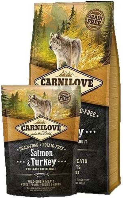 Carnilove laks & kalkun, Adult Large Breed (1,5 kg)