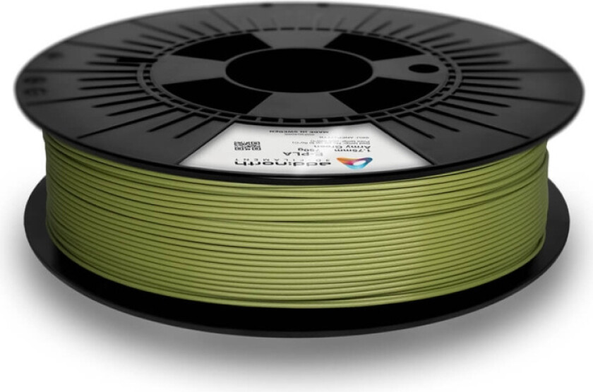 E-PLA-filament for 3D-skriver 1,75 mm - Army Green