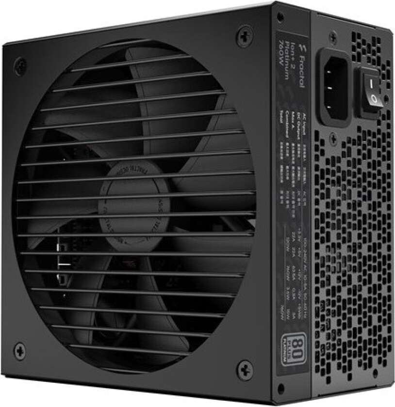 ION+ 2 Platinum Strømforsyning (PSU) - 760 Watt - 140 mm - 80 Plus Platinum sertifisert