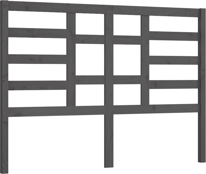 Sengegavl grå 156x4x104 cm heltre furu