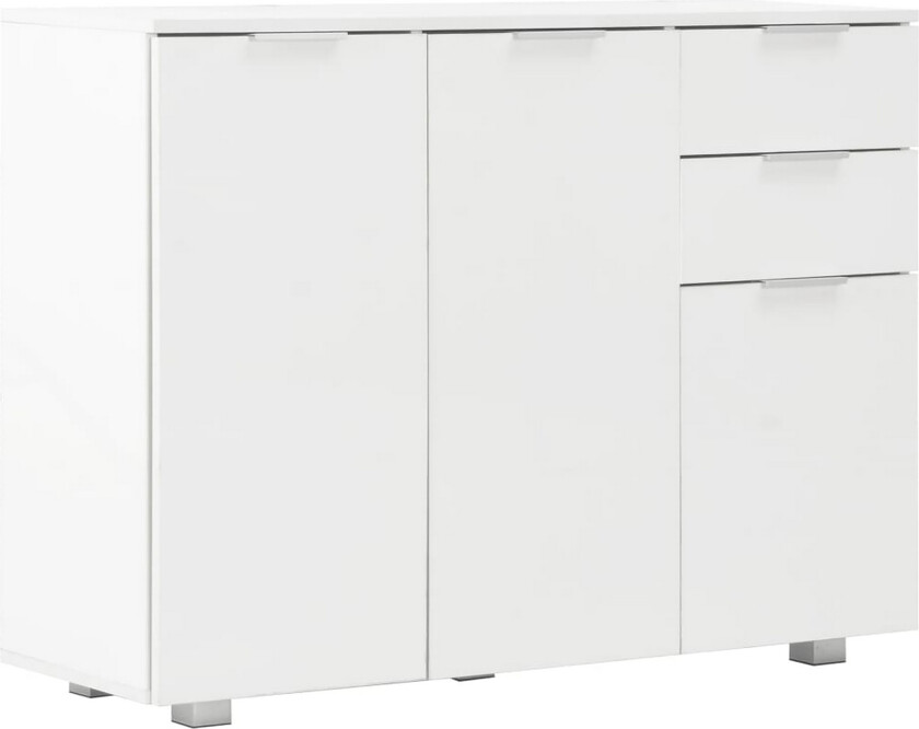 Skjenk høyglans hvit 107x35x80,5 cm