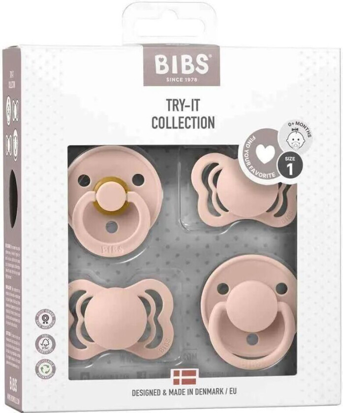 Pacifiers Try It Collection Blush Size 1 4pcs