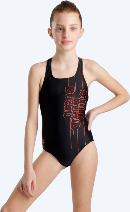 badedrakt til jenter - Graphic - Svart/rød