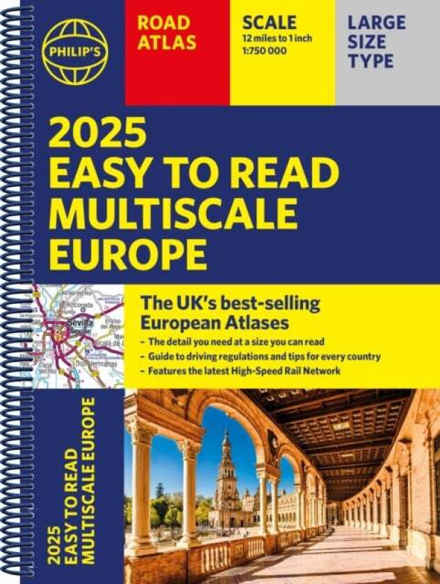 2025 Philip's Easy to Read Multiscale Road Atlas Europe av Philip's Maps