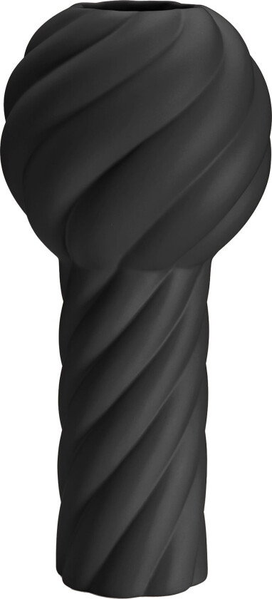 Twist Pillar vase 34 cm Black