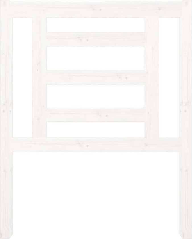 Sengegavl hvit 81x4x100 cm heltre furu