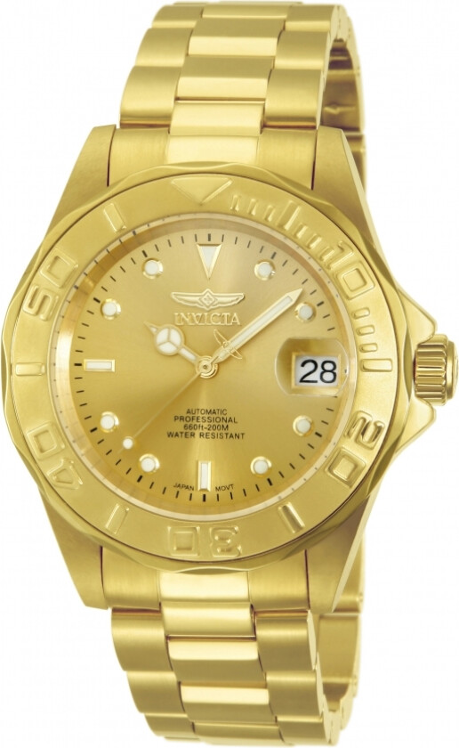 Pro Diver Automatic Gold/Gold 13929 - Automatisk - Gull - Herreklokker - Rustfritt stål - ledd m/pin - Mineral