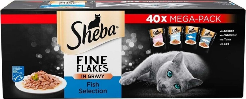 Sheba Fine Flakes Fish Menu 40x85 g