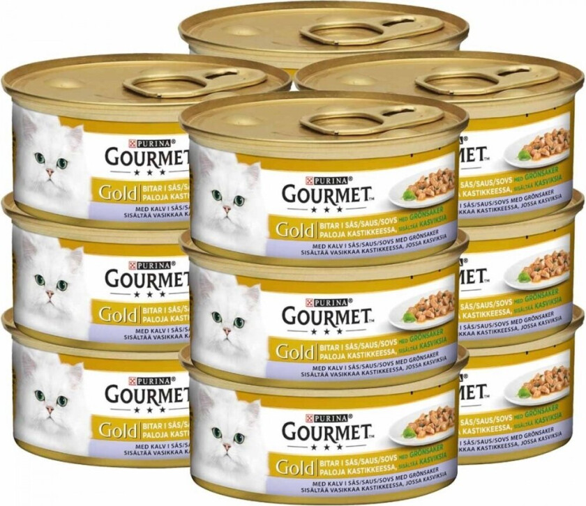 Gourmet Gold Bitar i Sås Kalv & Grönsaker 12x85 g