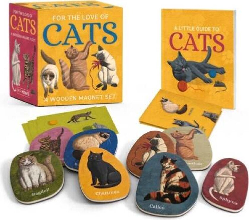 For the Love of Cats: A Wooden Magnet Set av Eliza Berkowitz