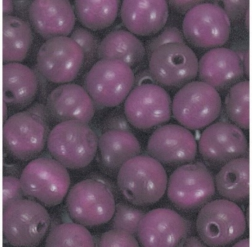 Træperler 8mm 1000 stk m.lilla