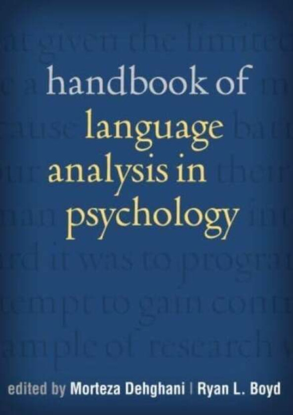 Handbook of Language Analysis in Psychology