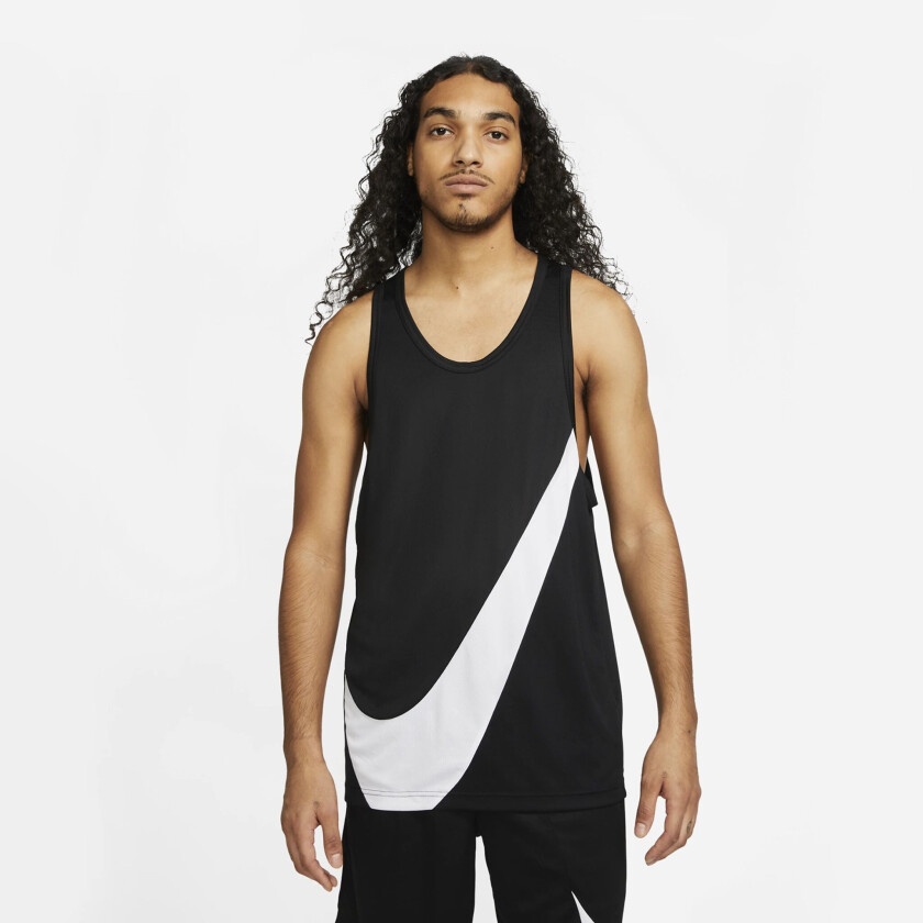 Dri-FIT Crossover Jersey, basketballtrøye herre BLACK/BLACK/WHITE