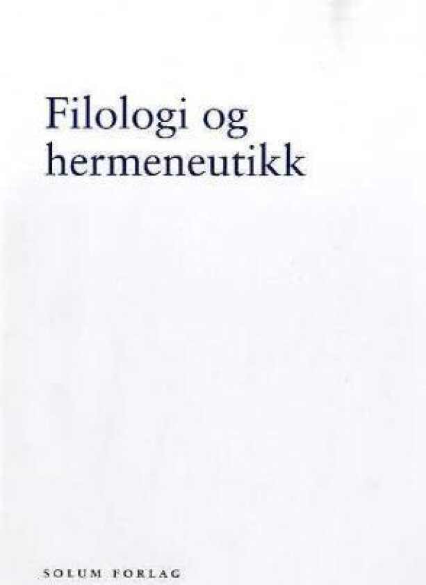 Filologi og hermeneutikk