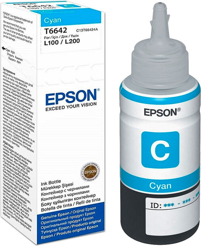 T6642 blekkpåfylling (70 ml) Cyan