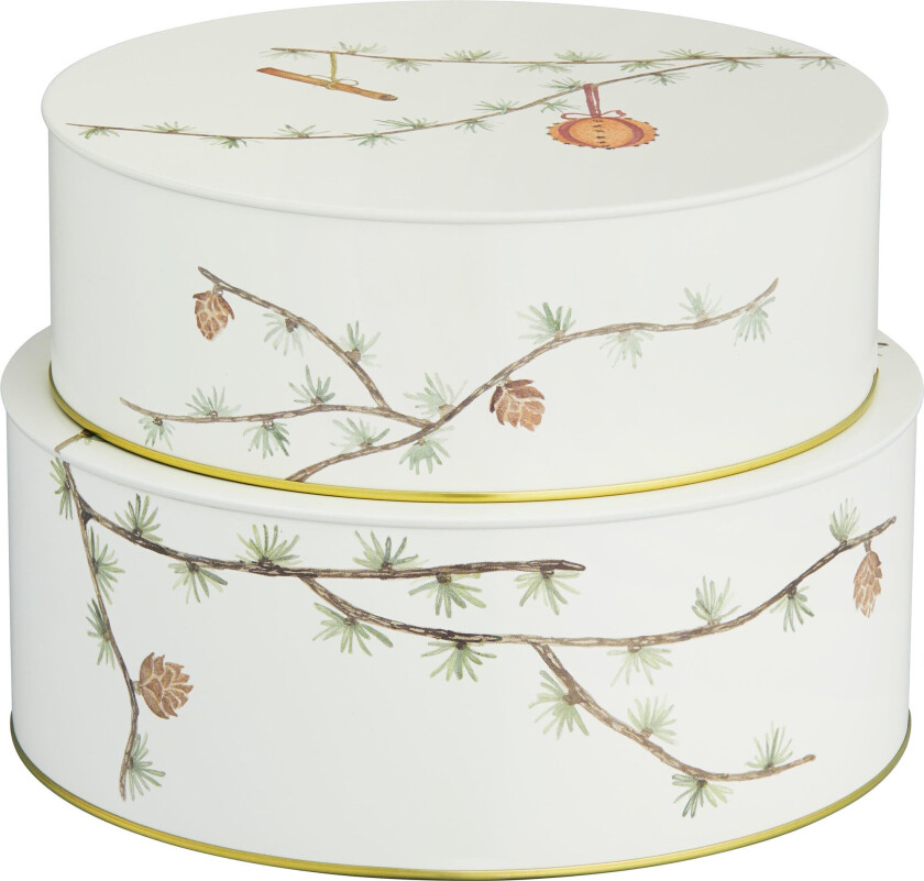 Bilde av Hammershøi oppbevaringsboks jul 2-stk. Hvit