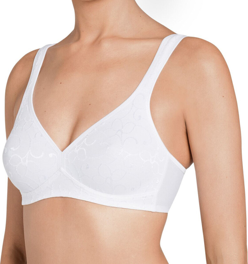 Elegant Cotton N BH Uten Spiler, Farge: Hvit, Størrelse: 80D, Kvinner
