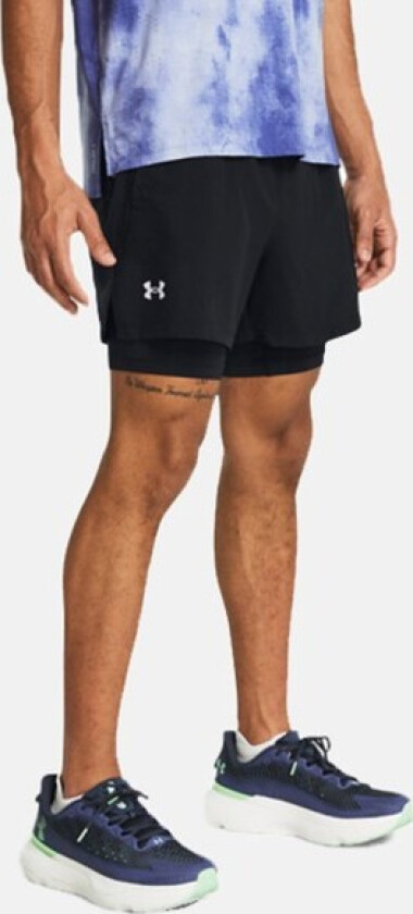 Ua Launch 5'' 2-In-1 Shorts, Black, 3xl, Løpeklær